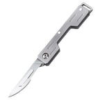 Mini Folding Surgical Knife, Stainless Steel Holder, Plastic Handle, Medical Outdoor Portable Unboxing EDC Knife
