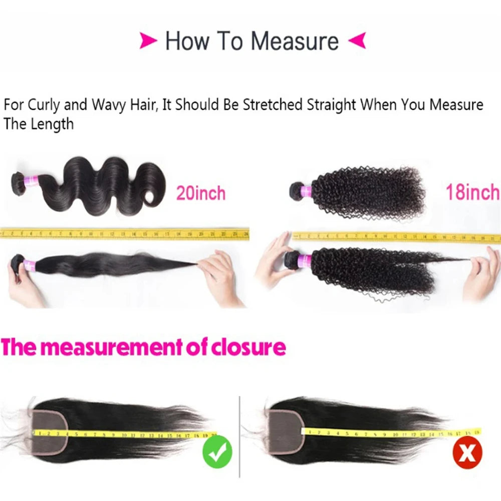 28 30 32 Inches Deep Wave Bundles With Frontal 13x4 HD Lace Brazilian Remy Hair Bundles for Black Women Lace Closure With Bundle