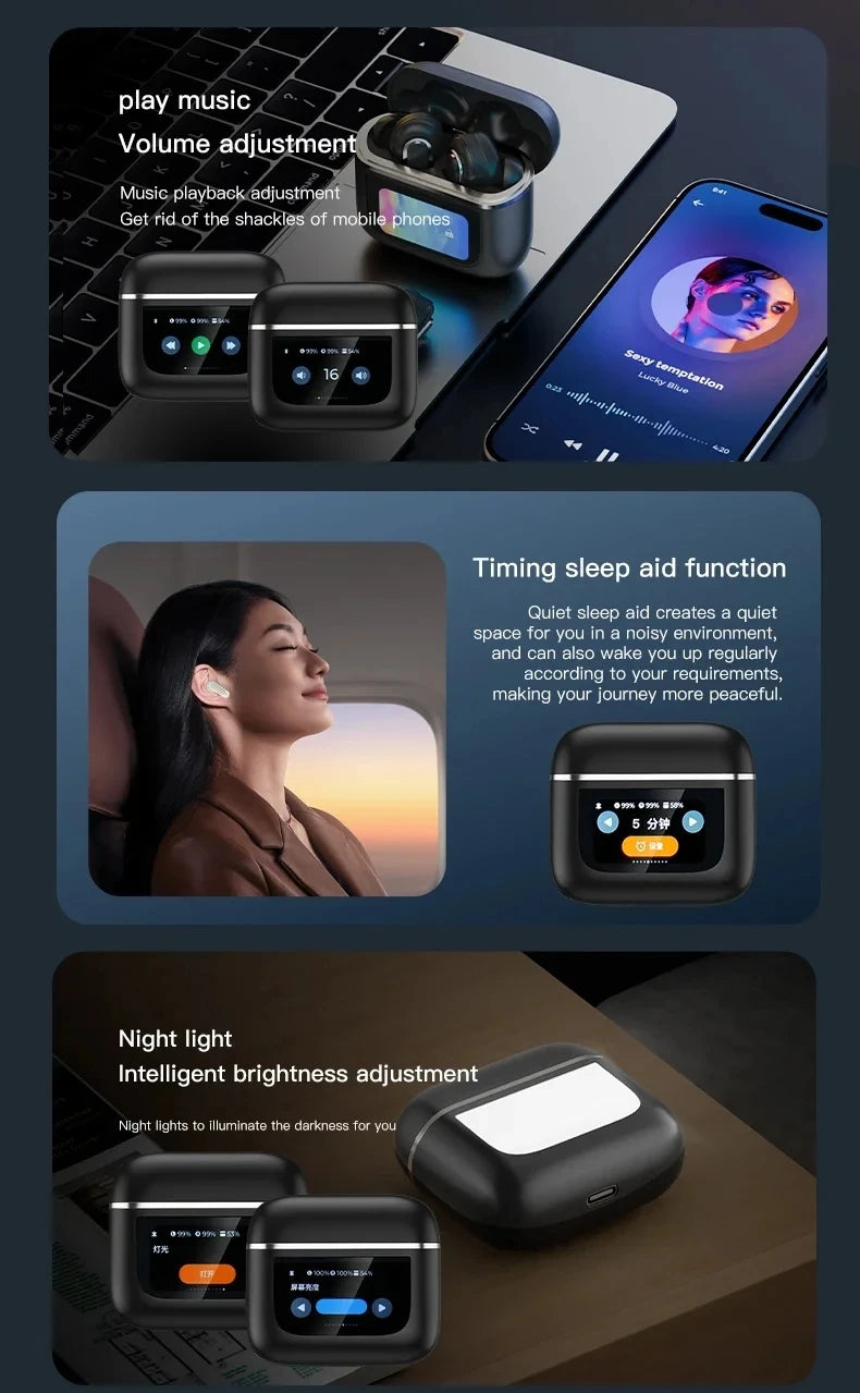 2025 New Design ANC+ENC TWS V8 In-Ear Headphones Noise Cancelling Wireless Earbud Gaming Compatible Smart Phone Computers Laptop