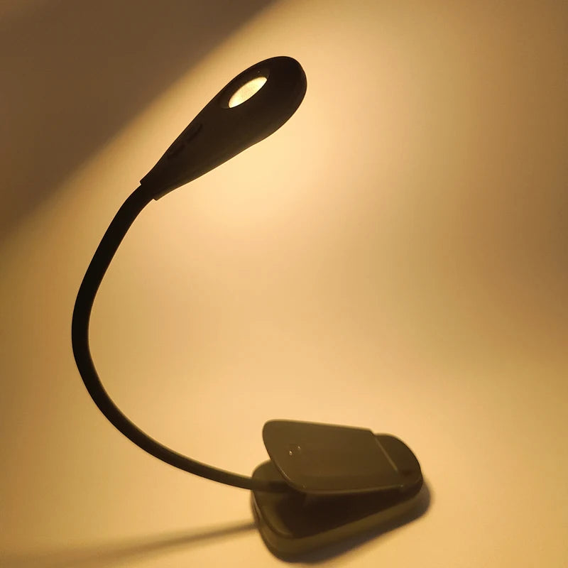 USB-C Rechargeable Clip-On Reading Light – Adjustable Brightness