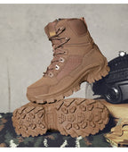 Men Climbing Shoes Tactical Boots Waterproof Military High Quality Motorcycle Hunting Hiking Shoes Breathable Army Boot Brand
