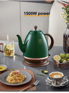 1500ml Electric Kettle Household Quick Boiling Kettle Long Spout Tea Kettle Retro Automatic Thermos Kettle Kitchen Tool 220V