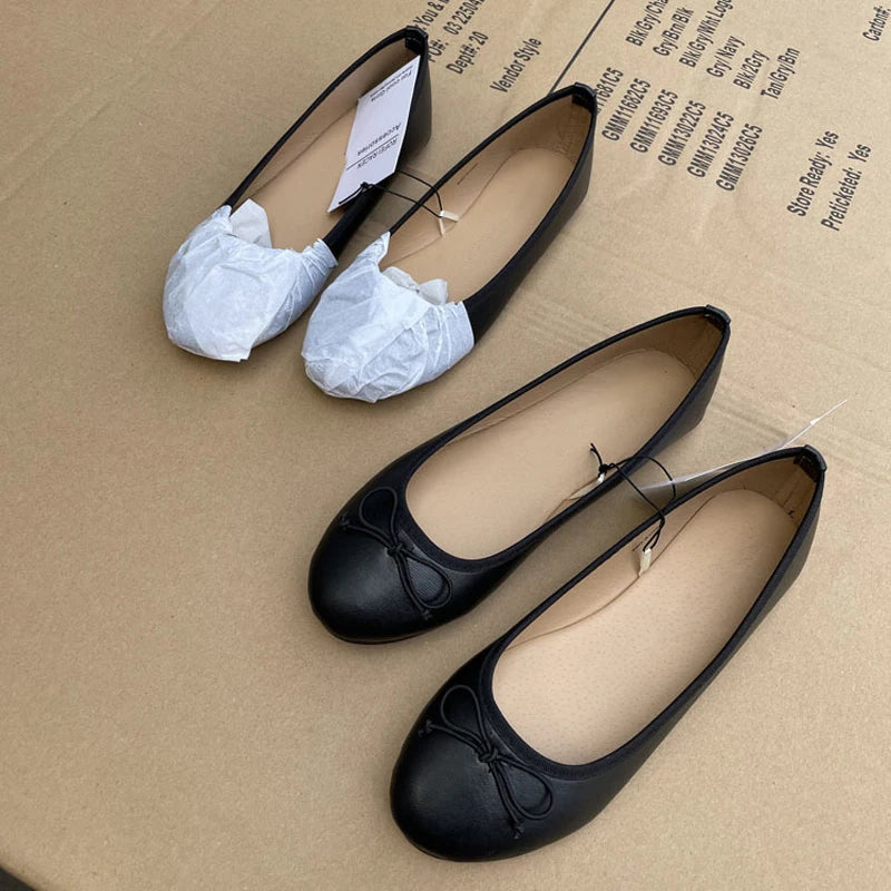 Elegant Bowknot Comfort Slip-On Ballet Flats Ladies