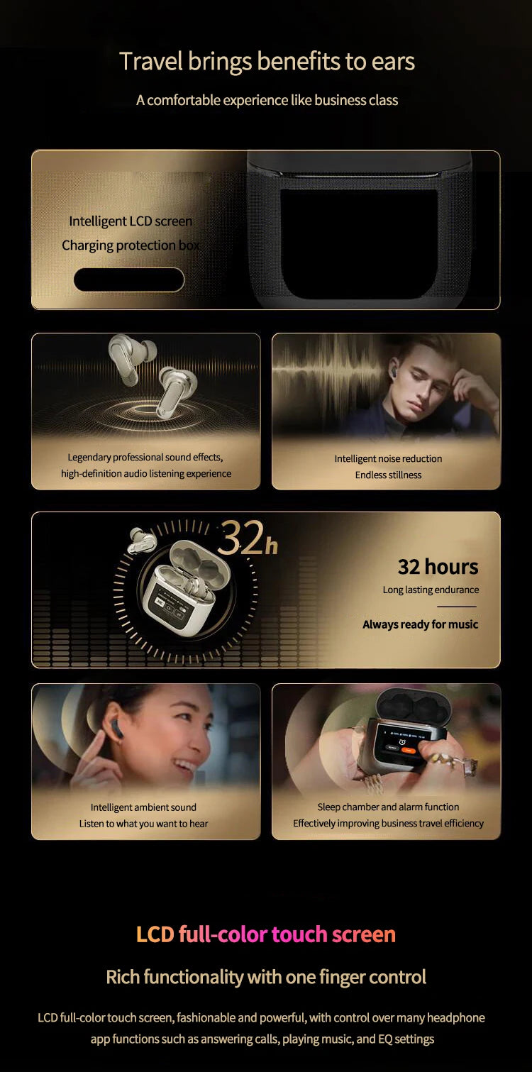 2025 New Design ANC+ENC TWS V8 In-Ear Headphones Noise Cancelling Wireless Earbud Gaming Compatible Smart Phone Computers Laptop