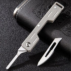 Mini Folding Surgical Knife, Stainless Steel Holder, Plastic Handle, Medical Outdoor Portable Unboxing EDC Knife