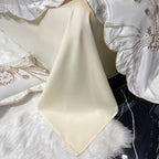 4/6Pcs White Gray Sateen Gold Embroidery Luxury Satin Bedding set
