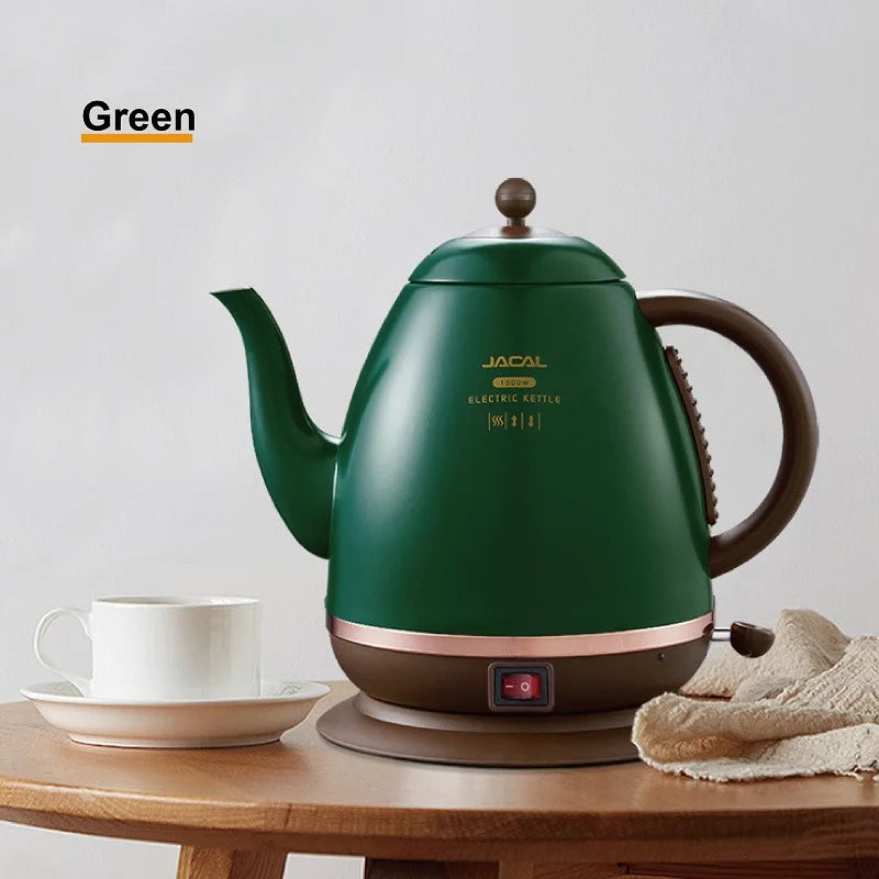 1500ml Electric Kettle Household Quick Boiling Kettle Long Spout Tea Kettle Retro Automatic Thermos Kettle Kitchen Tool 220V