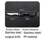 Mini Folding Surgical Knife, Stainless Steel Holder, Plastic Handle, Medical Outdoor Portable Unboxing EDC Knife