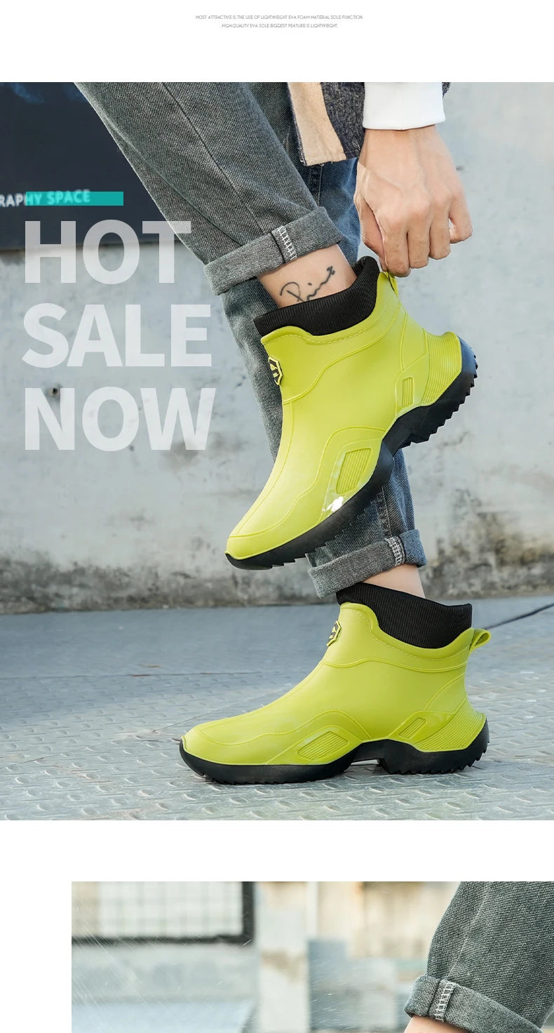 Winter Waterproof Fleece-Lined Rain Boots (Men & Women)