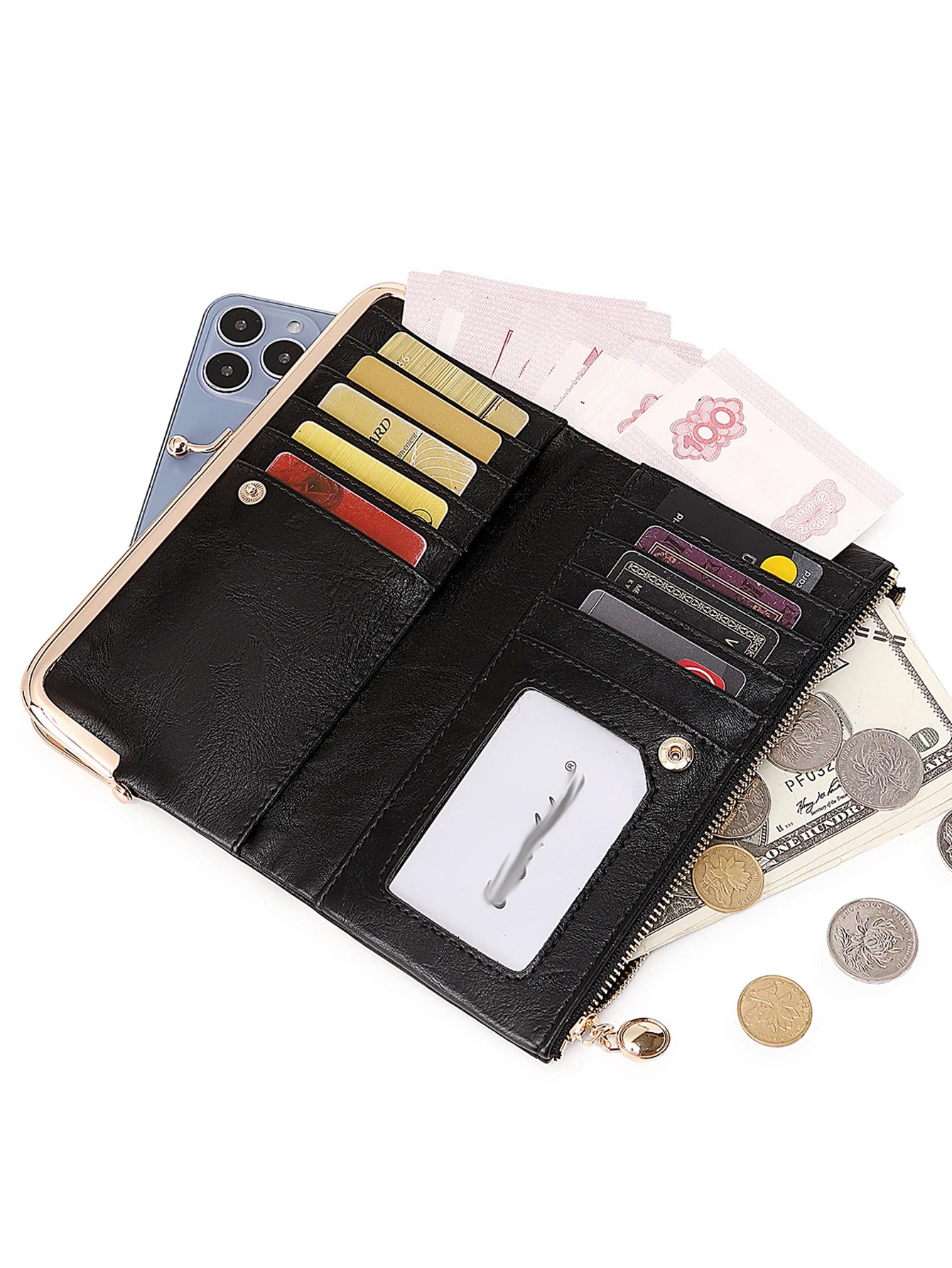 Vintage Kiss-Lock Women’s Wallet & Card Organizer