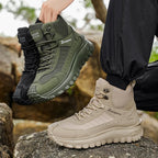 Plus Size Autumn/Winter Men's High-Top Boots - Non-Slip Thick-Soled Hiking & Work Boots