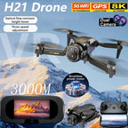 H21 VR FPV Drone 8K HD Professional 90° ESC Camera 5G WIFI GPS Brushless Motor