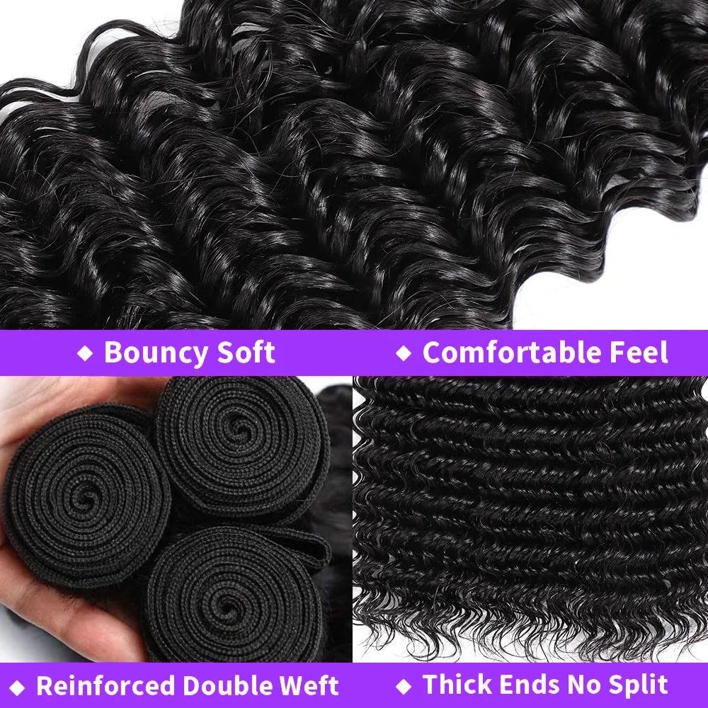 Burmese Curly Hair Bundles with Closure 4x4 13x4 Frontal Deep Wave Bundles Virgin Human Hair Vietnamese Raw Human Hair Extension