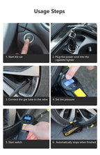 12V 150 PSI Portable Tire Inflator with Digital Gauge & LED Light