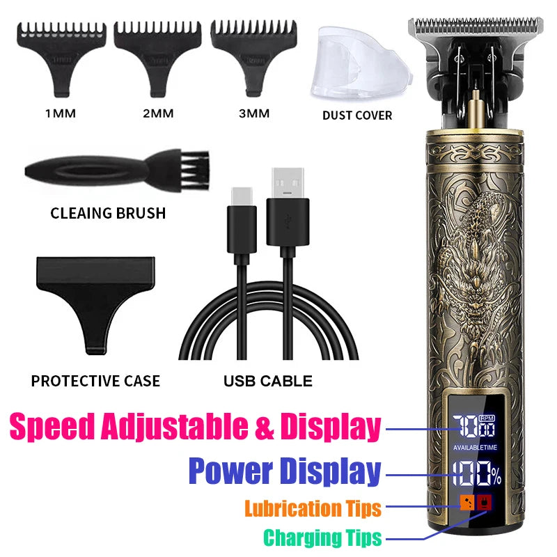 Cordless Hair Clipper Kit with Guide Combs