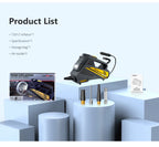 12V 150 PSI Portable Tire Inflator with Digital Gauge & LED Light