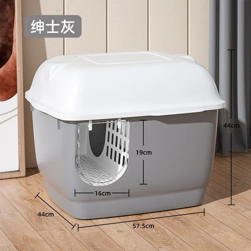 Fully Enclosed Cat Litter Box