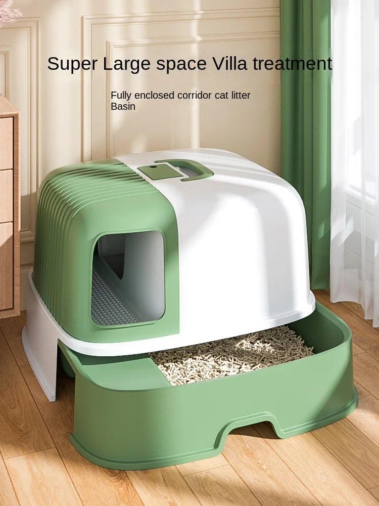 Fully Enclosed Cat Litter Box