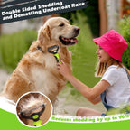 Pet Deshedding Grooming Kit with Bath Brush (3 PCS)
