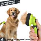 Pet Deshedding Grooming Kit with Bath Brush (3 PCS)