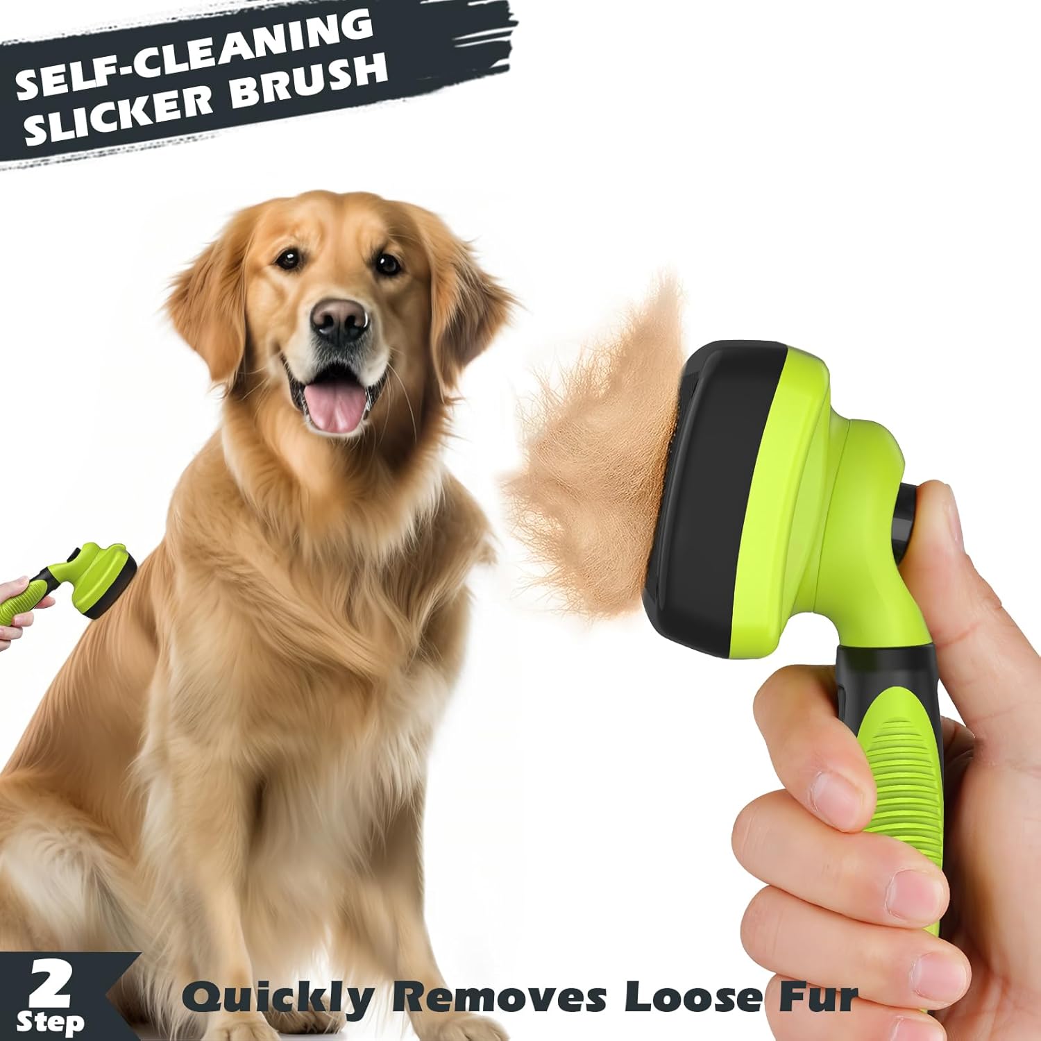 Pet Deshedding Grooming Kit with Bath Brush (3 PCS)