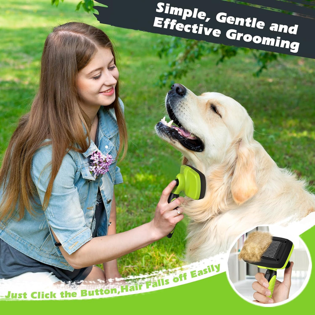 Pet Deshedding Grooming Kit with Bath Brush (3 PCS)