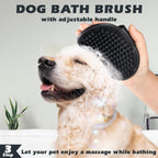 Pet Deshedding Grooming Kit with Bath Brush (3 PCS)
