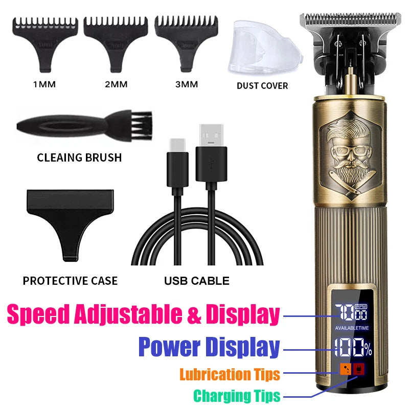 Cordless Hair Clipper Kit with Guide Combs