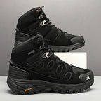 HIKEUP High-Top Men Hiking Boot Winter Outdoor Shoes Lace-Up Non-slip Sports Casual Trekking Boots Man Suede Warm Shoes