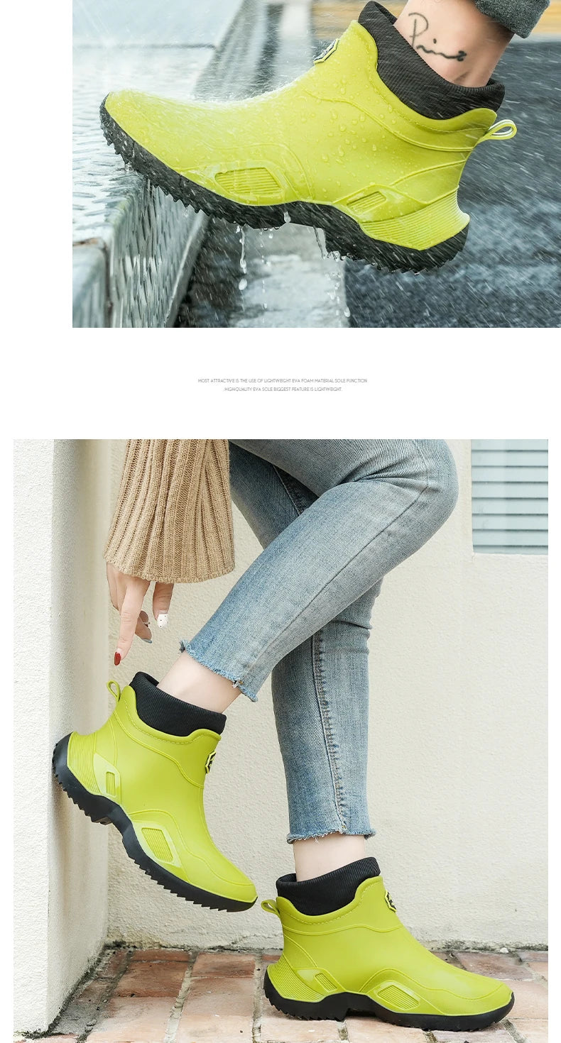 Winter Waterproof Fleece-Lined Rain Boots (Men & Women)