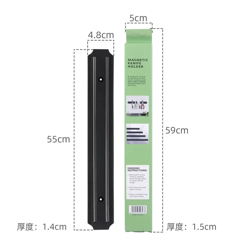 Powerful Magnetic Stainless Steel Magnetic Knife Block Wall-mounted Kitchen Magnet