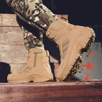 Large Size High Top Outdoor Tactical Boots for Men New Style Field Boots Anti Slip Flight Boots Mining Work Boots Shoes
