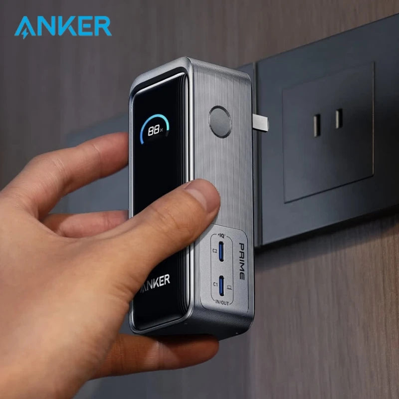 ANKER Prime 2-In-1 Power Bank 65W Portable Charger Fast Charging 9600mAh