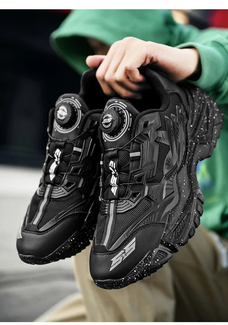 New Rotary Buckle Men's Trendy Sneakers Chunky Men Running Shoes Women Thick Bottom Jogging Footwear Couple Street Shoes