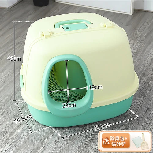 Fully Enclosed Cat Litter Box