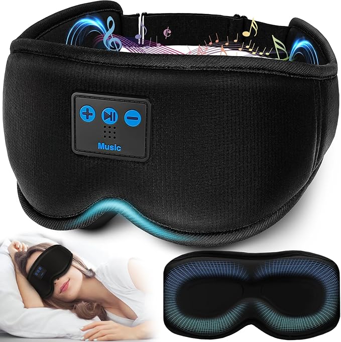HILDCROA Bluetooth Sleep Mask with Headphones