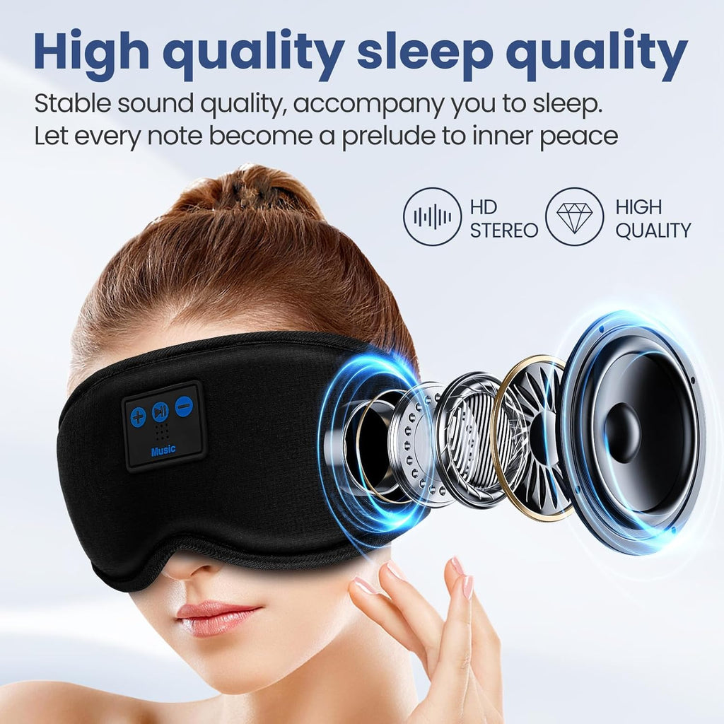 HILDCROA Bluetooth Sleep Mask with Headphones