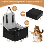 PETSFIT Dog Car Seat for Small & Medium Dogs – 35 lbs