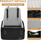 PETSFIT Dog Car Seat for Small & Medium Dogs – 35 lbs