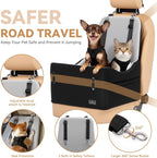PETSFIT Dog Car Seat for Small & Medium Dogs – 35 lbs