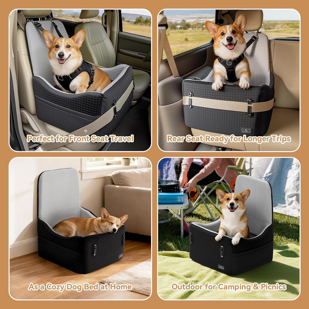 PETSFIT Dog Car Seat for Small & Medium Dogs – 35 lbs