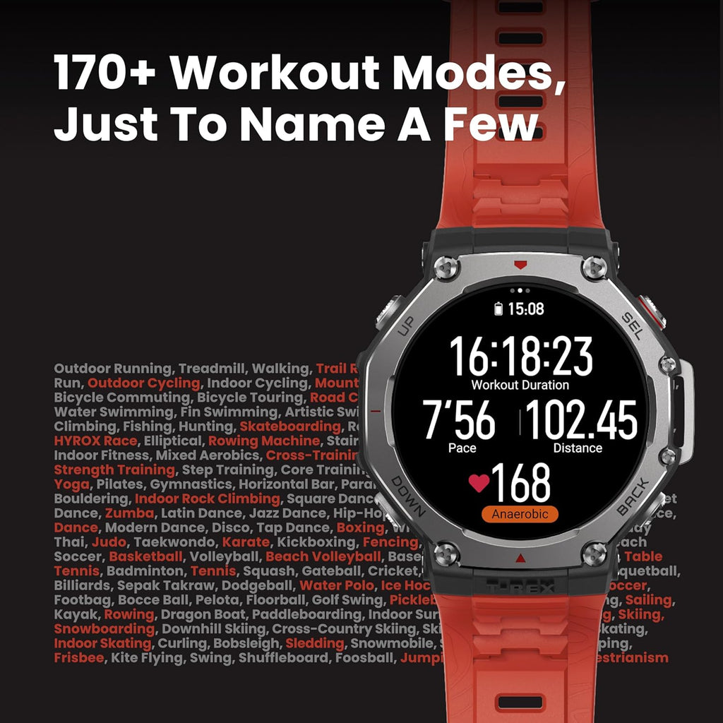 Amazfit T-Rex 3 Rugged Fitness Watch (170+ Modes)