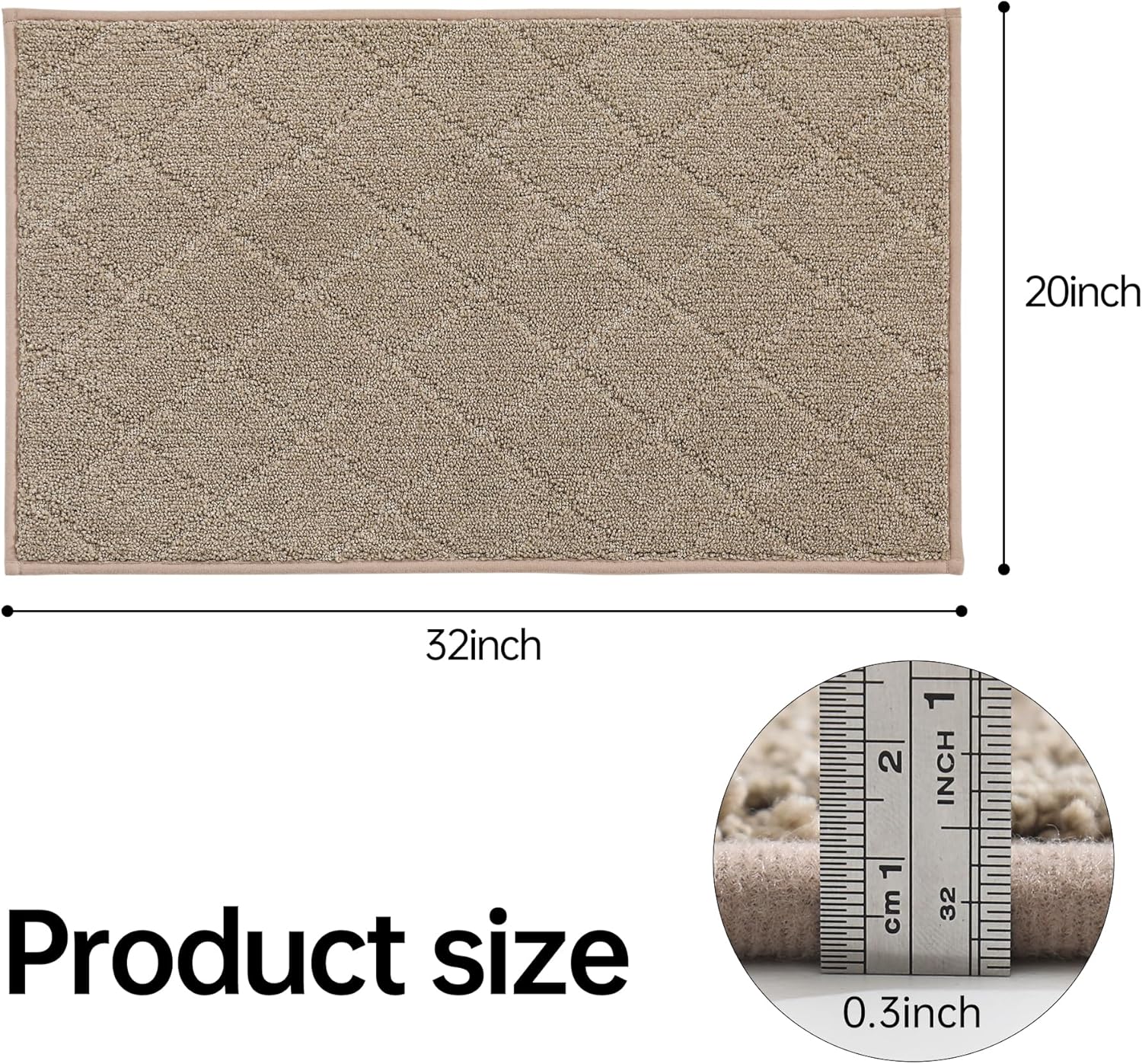 OSY HOMEER Washable Non-Slip Stair Landing Mat