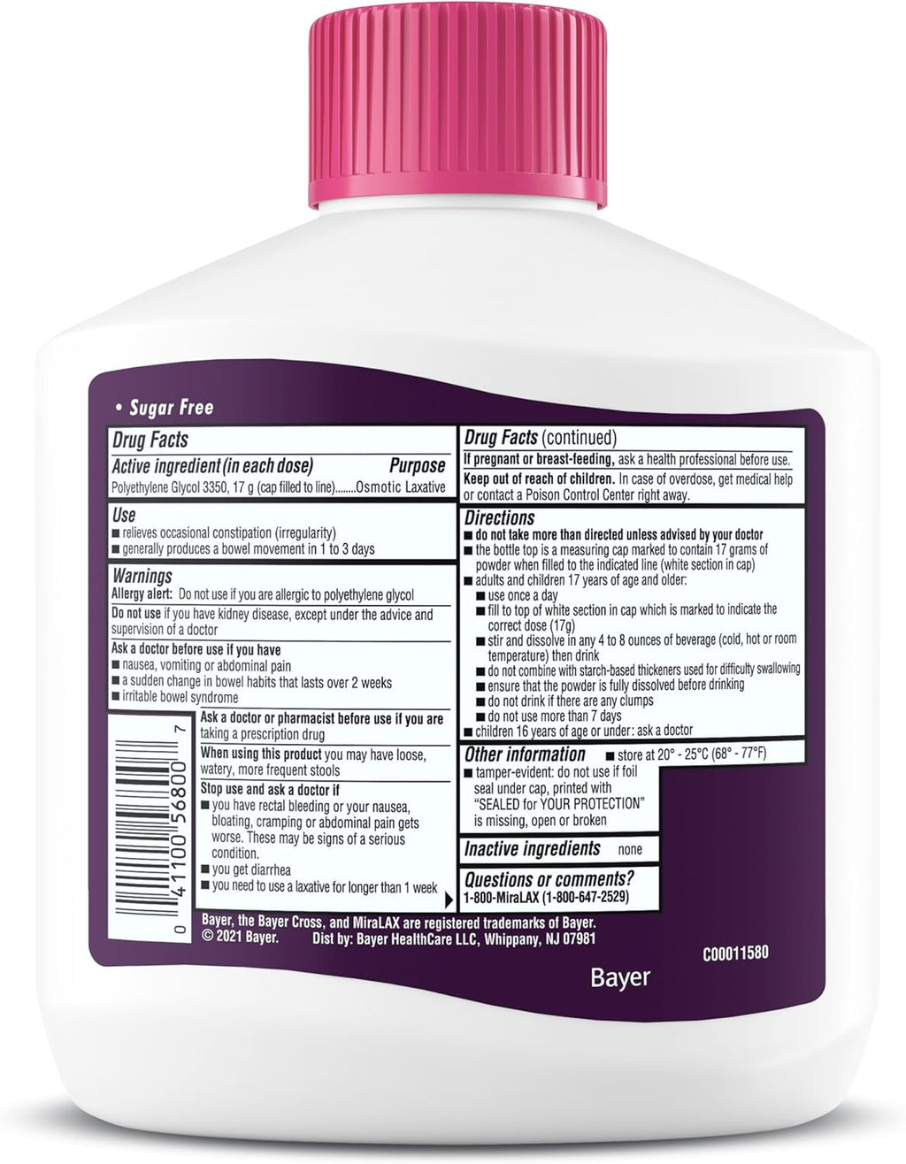 MiraLAX Osmotic Laxative Powder (45 Dose)