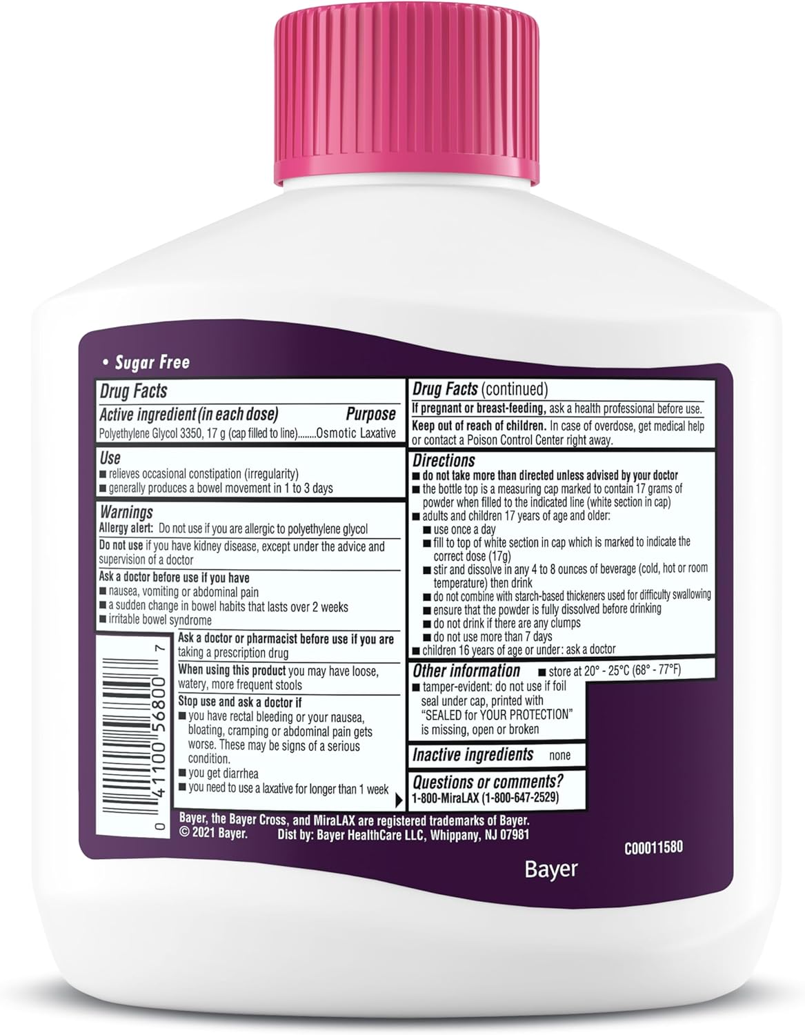 MiraLAX Osmotic Laxative Powder (45 Dose)