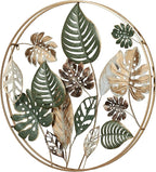 Touch of Class Tropical Leaf Wall Sculpture (Green & Gold)