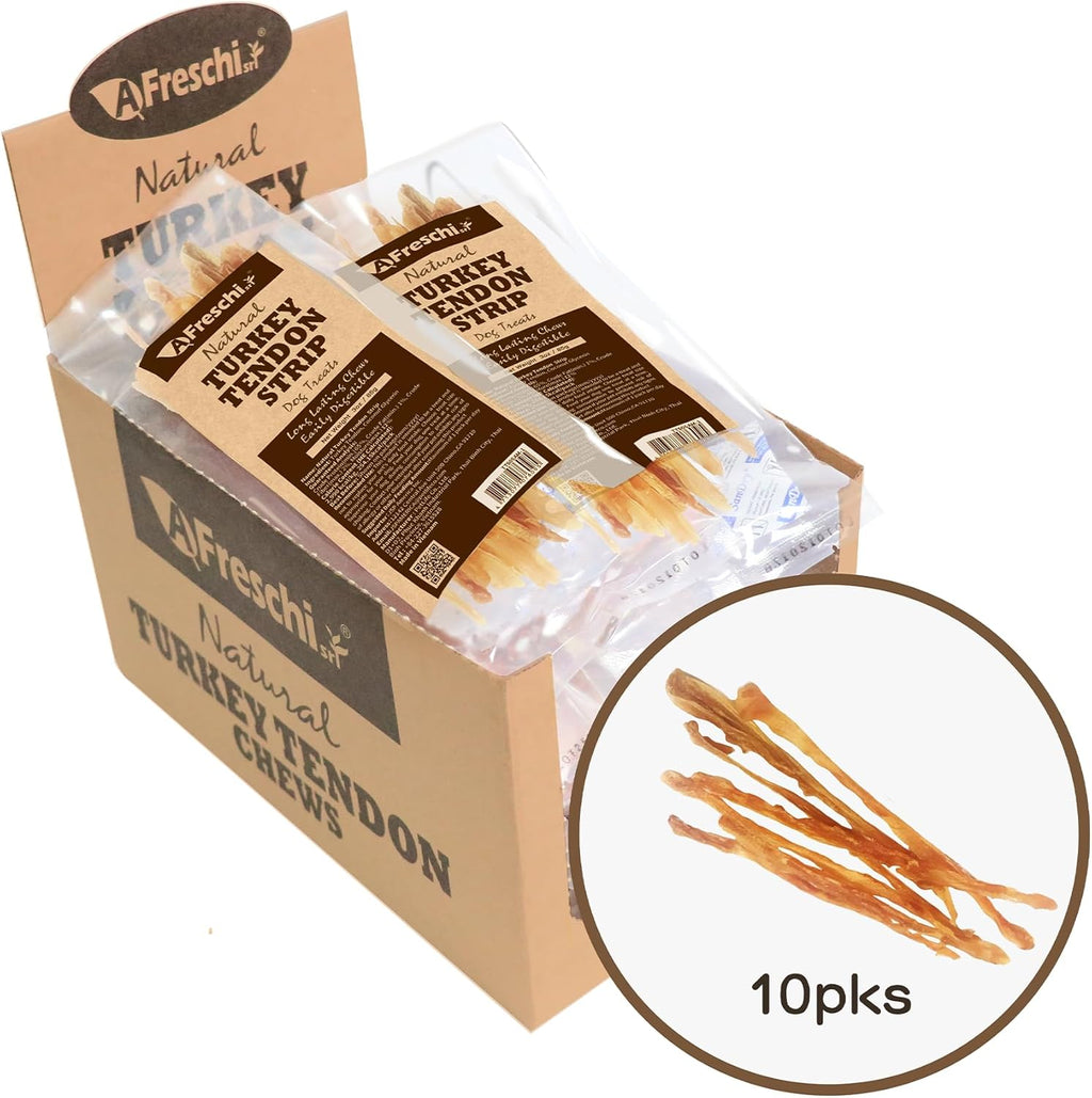 Natural Turkey Tendons for Small Dogs (10 Ct)