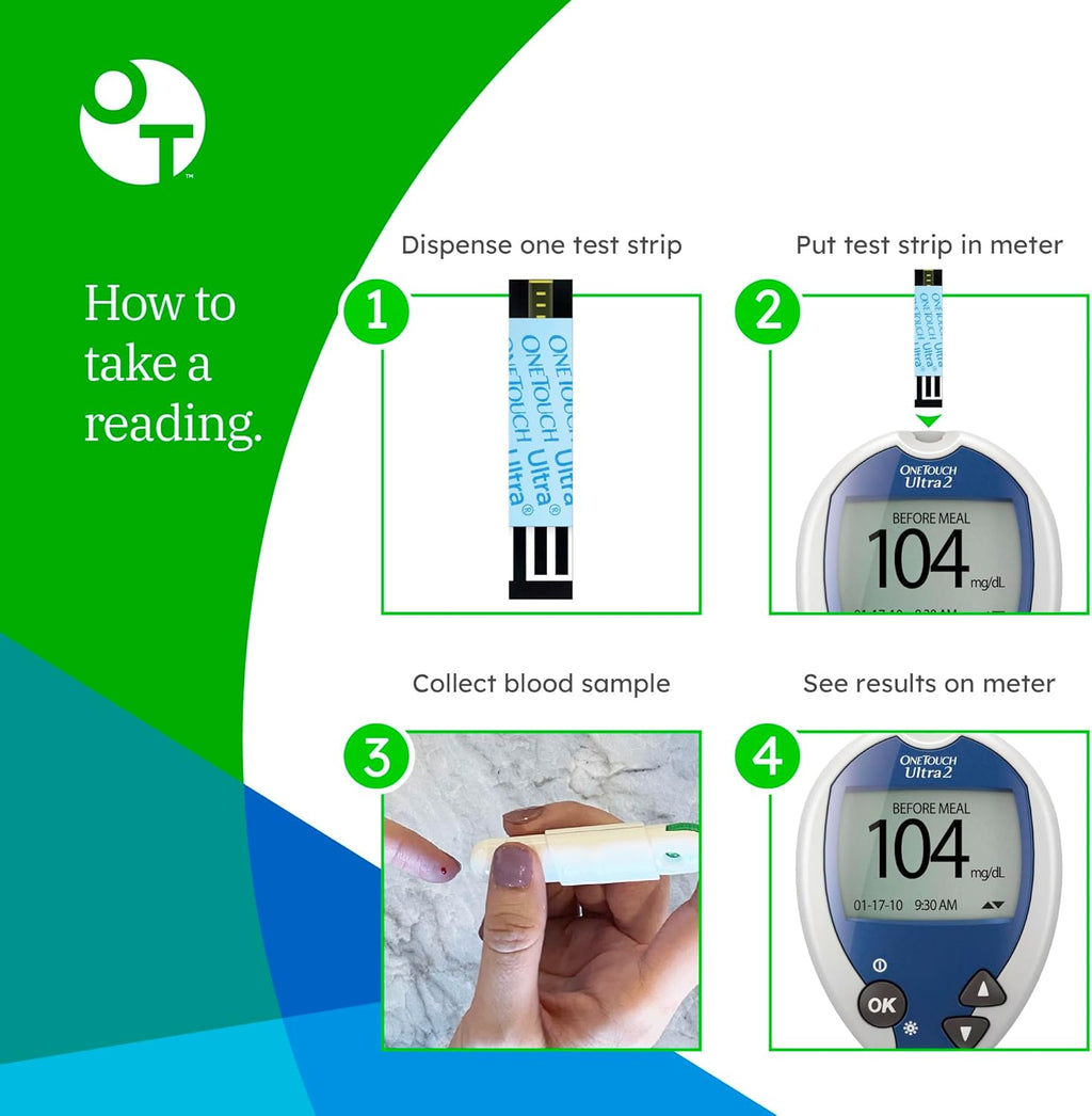 OneTouch Ultra Blood Glucose Test Strips, 120 Ct