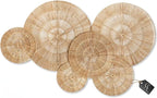 CHI AN HOME Woven Jute Wall Basket Decor Set (6-Piece, Large Sizes)