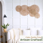 CHI AN HOME Woven Jute Wall Basket Decor Set (6-Piece, Large Sizes)